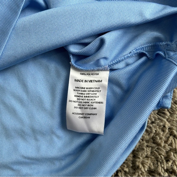 FootJoy Polo Men's XL Blue Golf Performance Stretch Pine Wild Short Sleeve Shirt - Picture 4 of 9